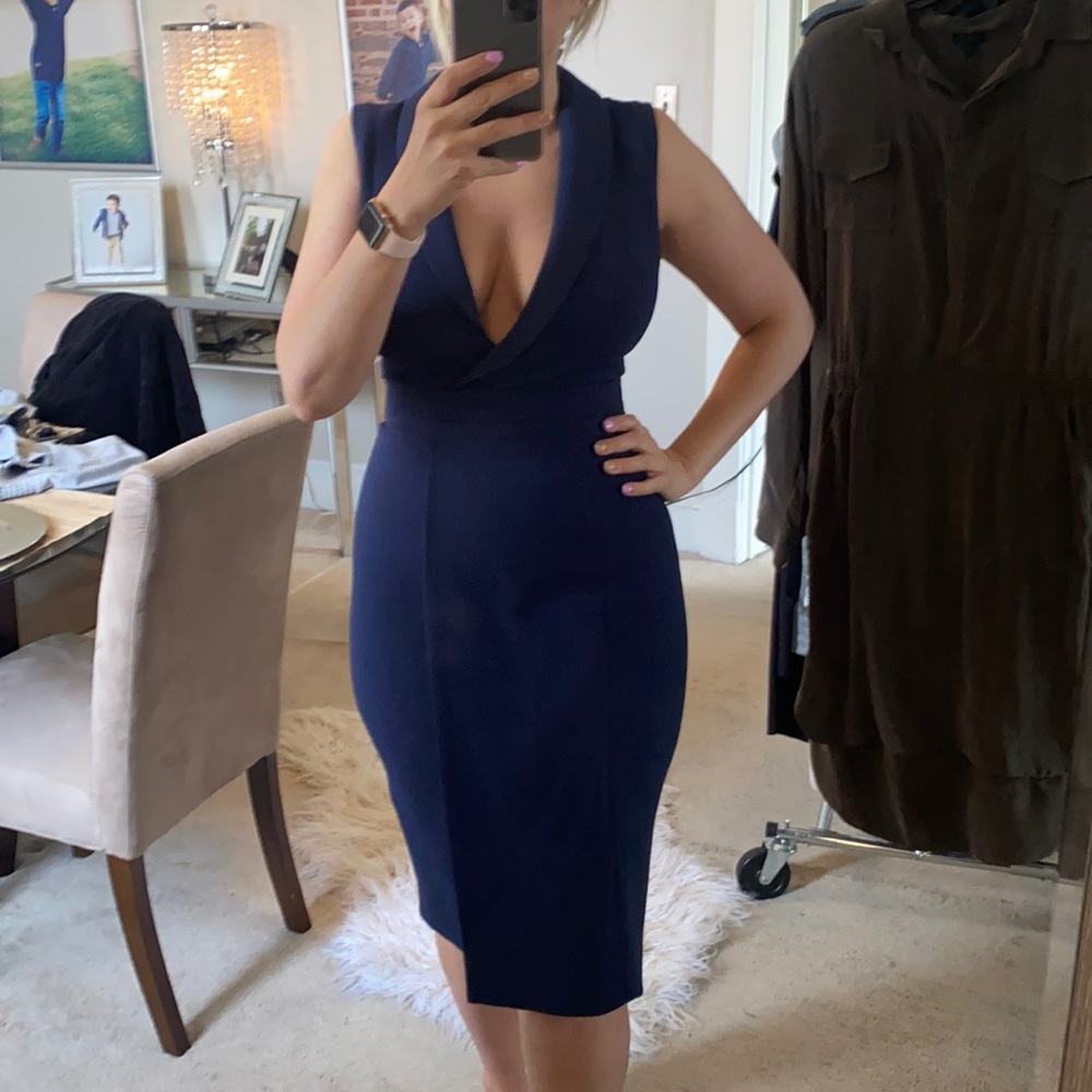 Black Halo Tuxedo Style Dress